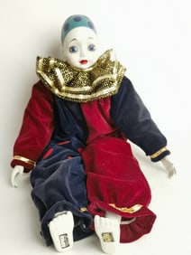 Madame Verte Design Porcelain Clown Doll