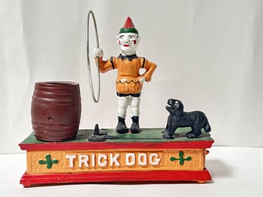 Cast Iron Trick Dog Mechanical Bank