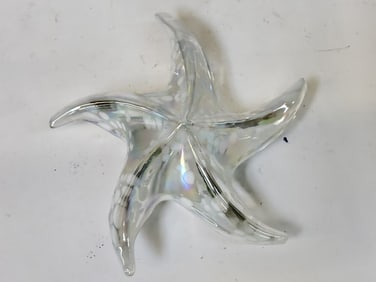 Vintage Iridescent Splatter Art Glass Starfish