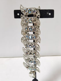 Costume Silver Tone Rhinestone Bracelet