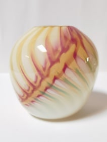 1994 Signed Woodruff Art Glass Vase