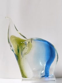 Vintage Murano Italy Controlled Bubble Art Glass E