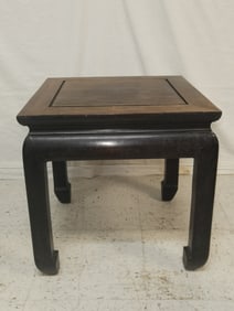 Chinese Ceylon Ironwood (TieLi) Carved Square Tabl