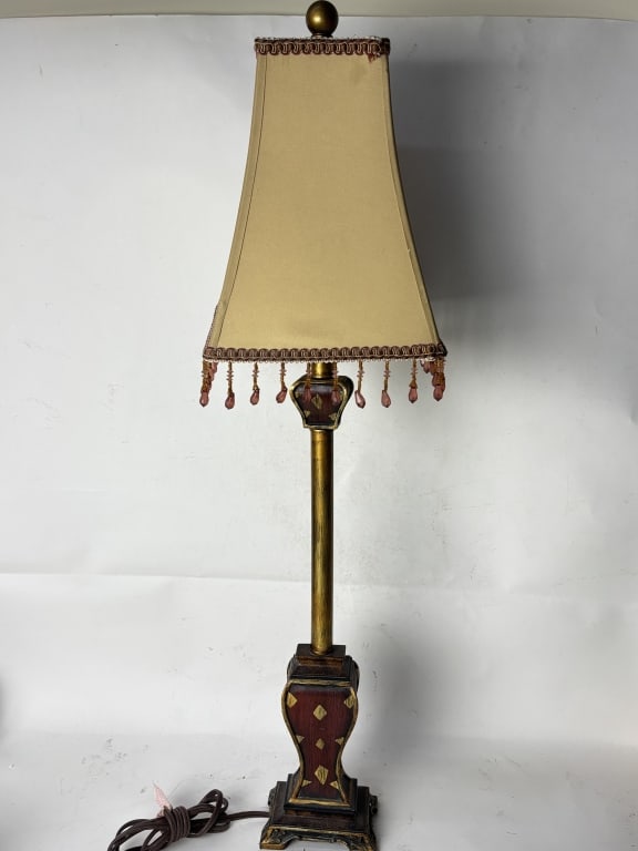 Large Wood Vase Table Lamp (1 of 4)