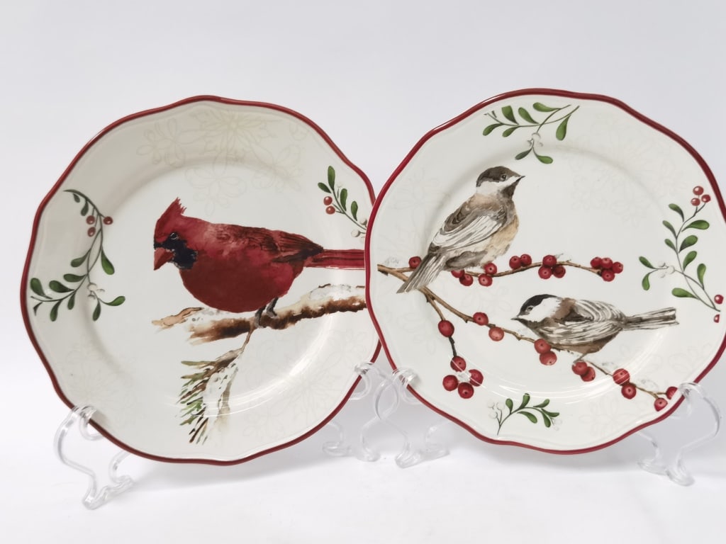 (2) Better Homes Porcelain Heritage Collection Pla: (2) Better Homes Porcelain Heritage Collection Plates, 8.75in