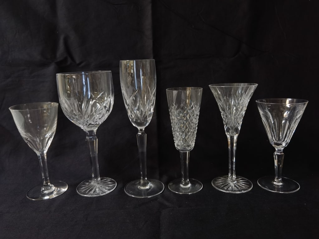 Group of Waterford and Baccarat Wine Glasses: Group of Waterford and Baccarat Wine Glasses