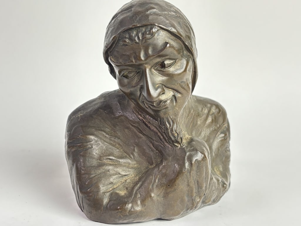 Vintage Bronze Old Man Bust Sculpture (1 of 4)