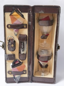 Vintage "Legacy" by Picnic Time Leather Wine Valet