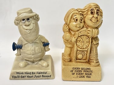 (2) 1972 Paula Figurines