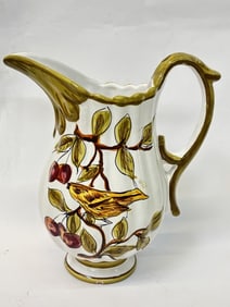 Vintage Italian Porcelain Hand Painted Water Pitch