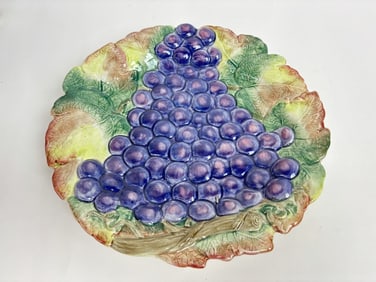 Vintage Fitz & Floyd Porcelain Grapes Plate