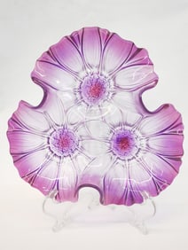 Vintage Mikasa Sunflower Purple Lilac Divided Dish