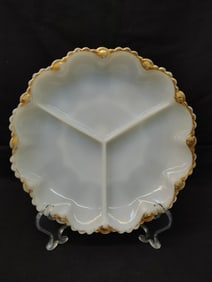 Vintage Anchor Hocking Milk Glass Relish Tray