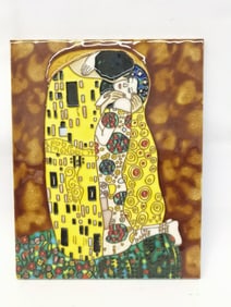 Vintage Gustav Klimt "The Kiss" Tile