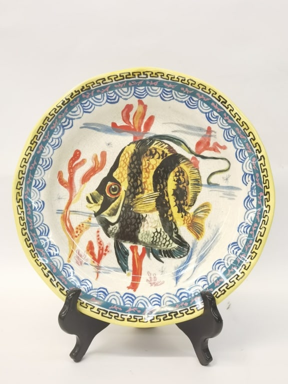 Anthropologie Nathalie Lete Angelfish Plate: Anthropologie Nathalie Lete Angelfish Plate, 10in