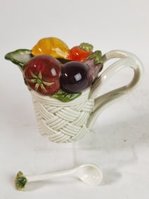 1995 Vintage Fitz & Floyd Porcelain Vegetable Crea