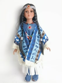 Vintage Native American Porcelain Doll