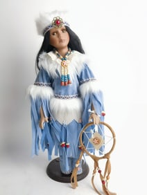 Vintage Native American Porcelain Doll