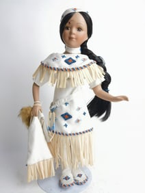 Vintage Native American Porcelain Doll