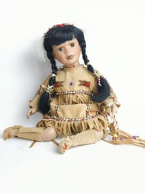 Vintage Native American Porcelain Doll