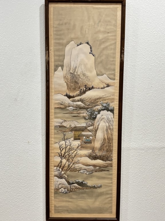 Vintage Chinese Watercolor Landscape Painting (1 of 3)