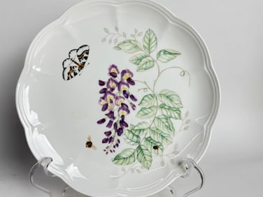 Vintage Lenox Porcelain Butterfly Meadow Plate