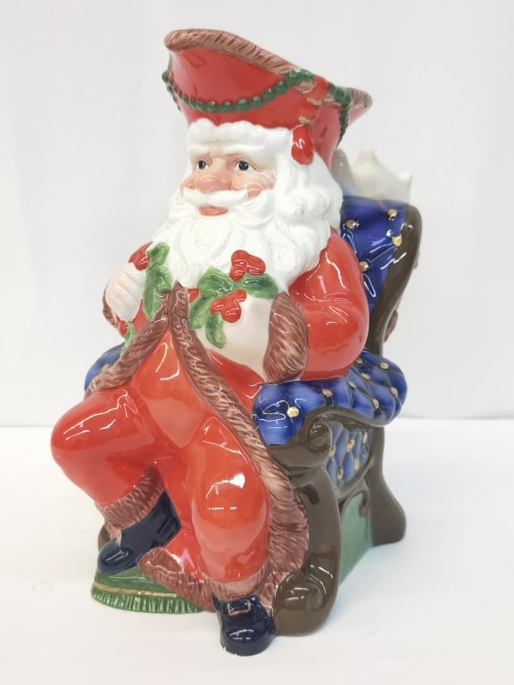 Department 56 Porcelain Santa Claus Pitcher: Department 56 Porcelain Santa Claus Pitcher, 10.25in