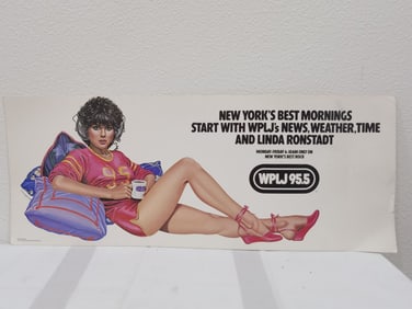 WPLJ Radio NY 1979 Linda Ronstadt Subway Poster