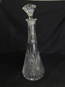 Vintage Cut Crystal Whiskey Decanter