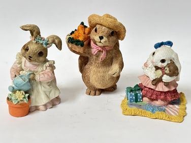 Group of Bunny Figurines