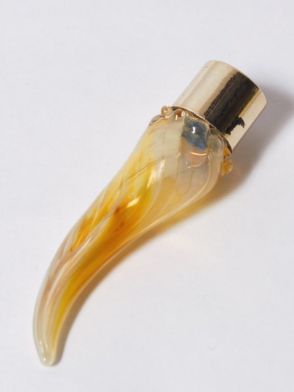 Vintage Murano Italy Spiral Art Glass Perfume Bott: Vintage Murano Italy Spiral Art Glass Perfume Bottle, 2.75in