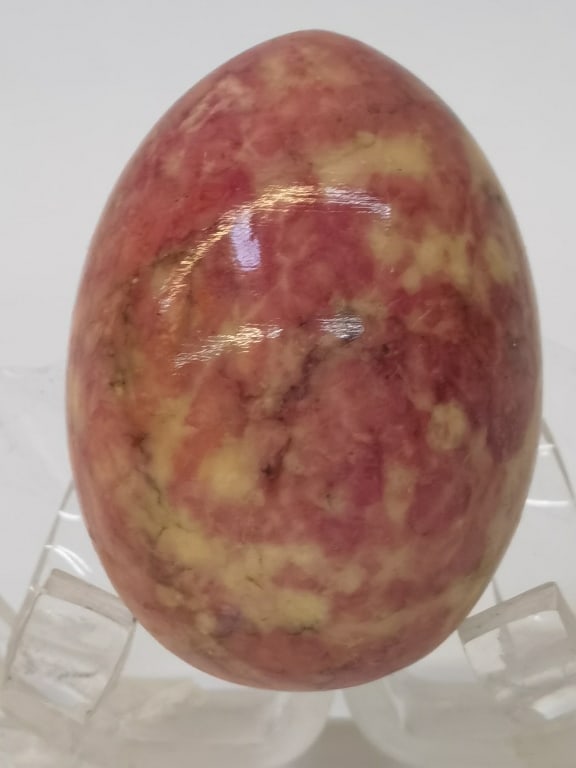 Natural Stone Carved Egg: Natural Stone Carved Egg, 2.25in