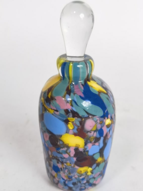 Vintage Multicolor Glass Perfume Bottle - 2