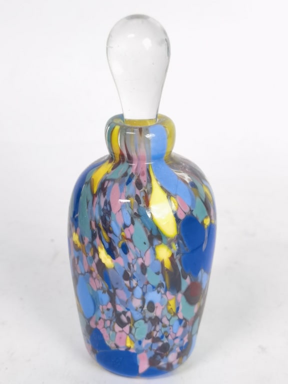 Vintage Multicolor Glass Perfume Bottle - 3