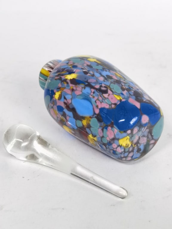 Vintage Multicolor Glass Perfume Bottle - 4