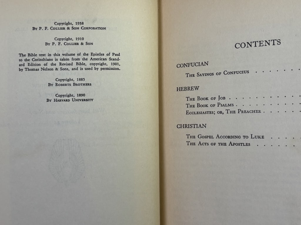 1938 Harvard Classics: Sacred Writings I - 5