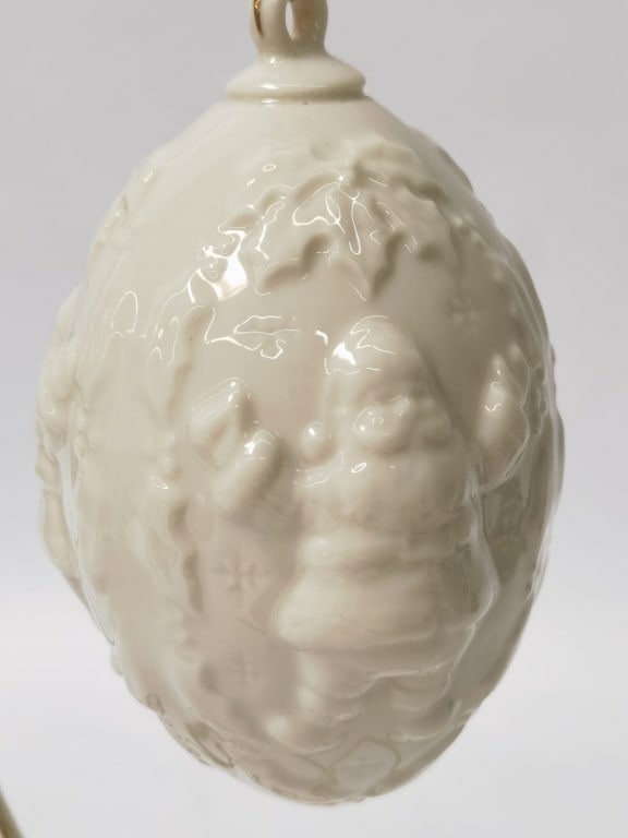 Vintage Lenox Embossed Porcelain Egg Ornament (1 of 3)