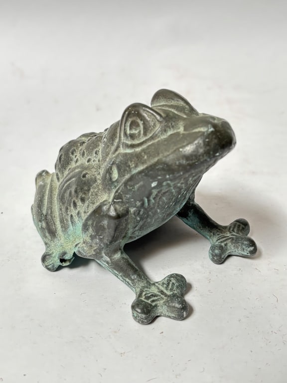Vintage Bronze Frog - 2