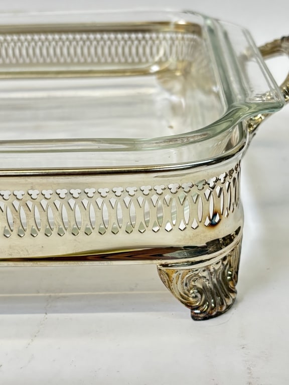Silver-Plated Glass Serving Tray - 2