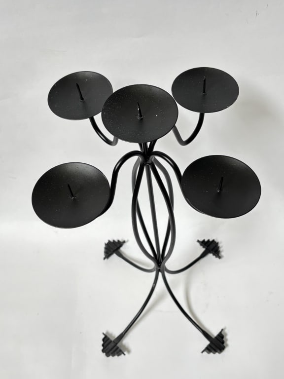 Metal Five-Head Candlestick - 2