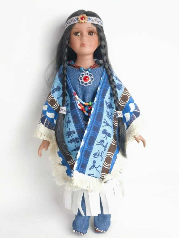 Vintage Native American Porcelain Doll (1 of 3)