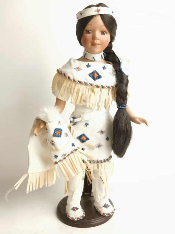 Vintage Native American Porcelain Doll (1 of 3)
