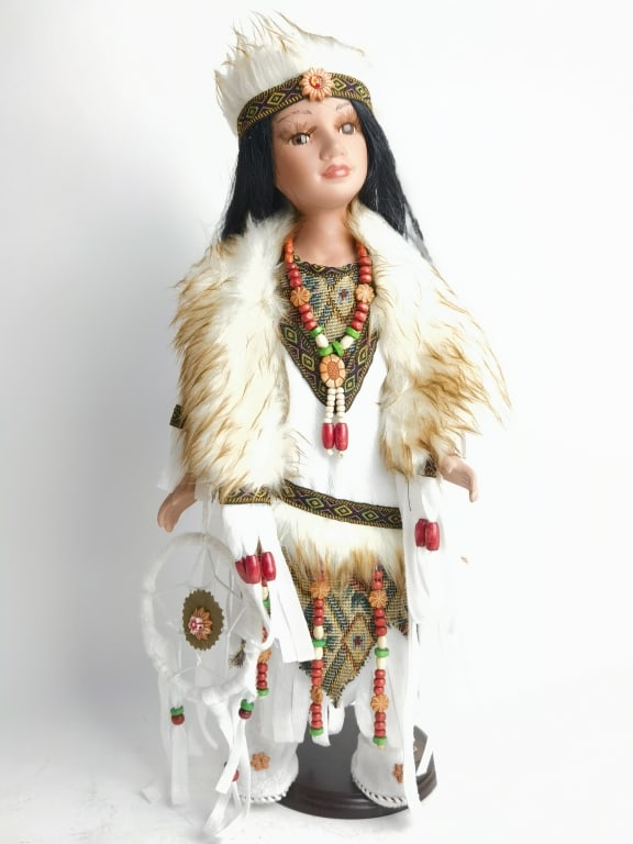 Vintage Native American Porcelain Doll (1 of 3)
