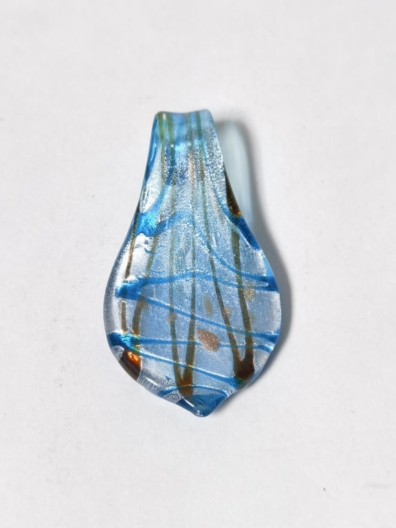 Murano Italy Glitter Art Glass Pendant (1 of 3)