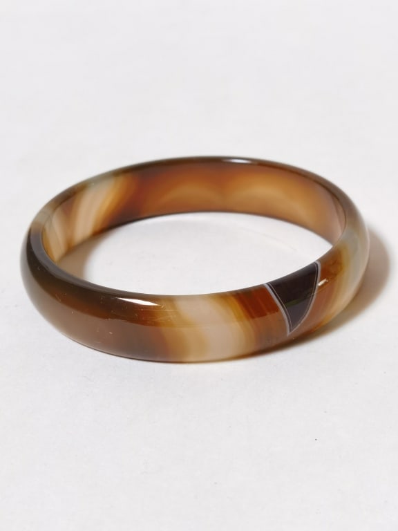 Natural Agate Bangle Bracelet - 2