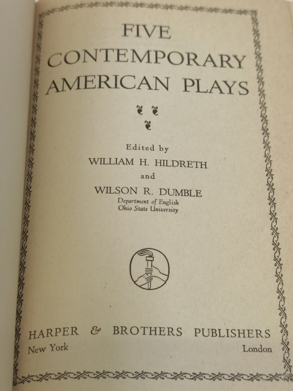 1939 Five Contermporary American Plays - 2