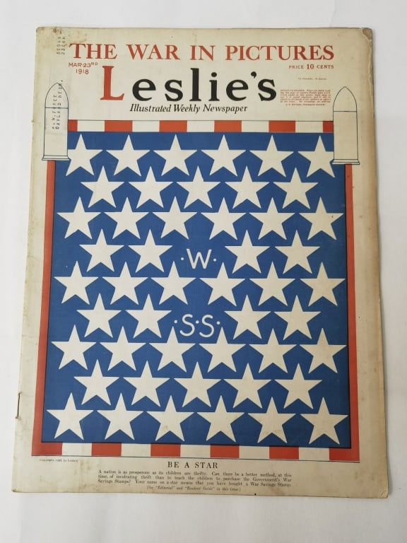 1918 Leslie's Weekly, Mar. Issue: 1918 Leslie's Weekly, Mar. Issue, 14in