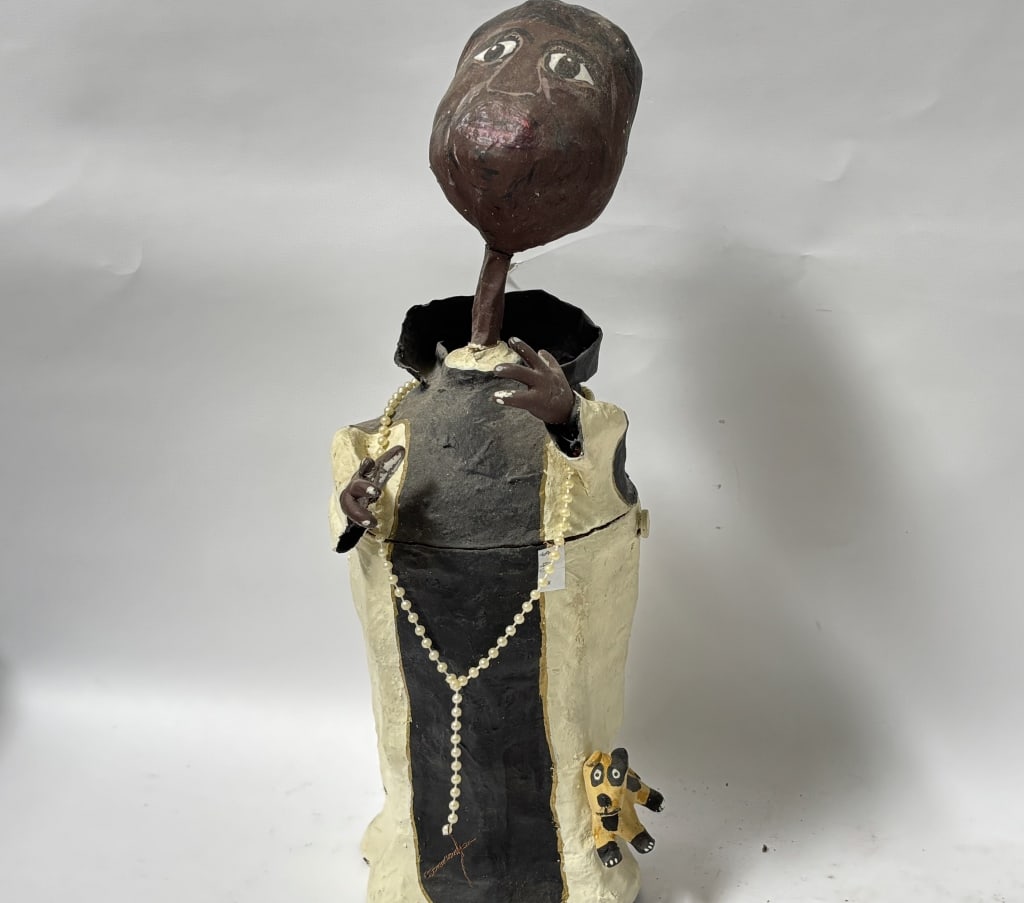 Vintage Hand Carved African Figurine (1 of 3)