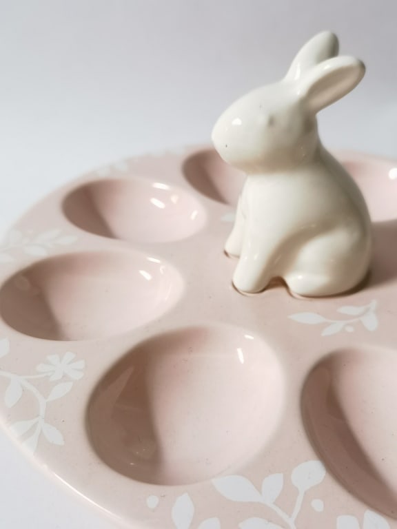 Magenta Pink Rabbit Deviled Egg Plate - 2