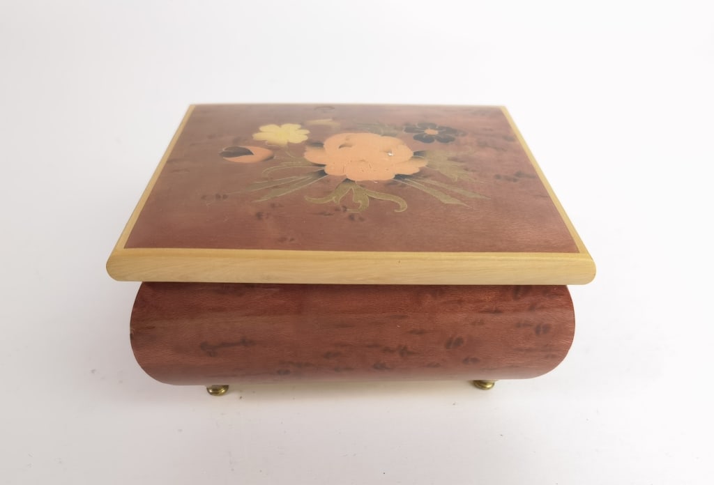 Vintage Reuge "Starting Over" Swiss Musical Moveme: Vintage Reuge "Starting Over" Swiss Musical Movement, 4 1/8in by 3 3/8in by 2 1/8in